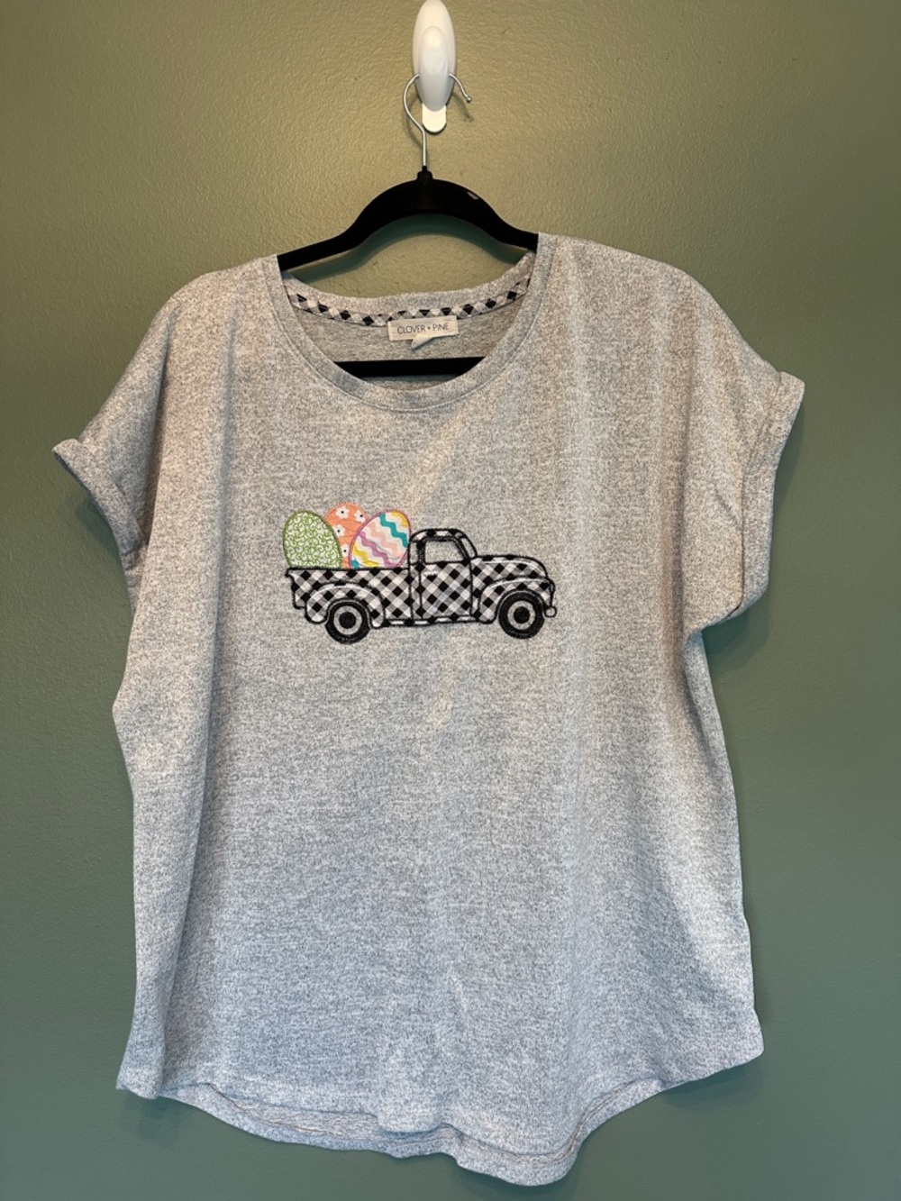 Women’s Gray Easter Truck Graphic Tee